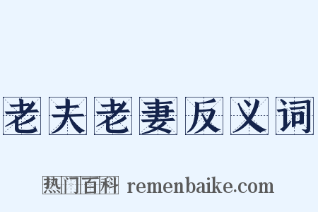 老夫老妻反义词是什么意思的图片